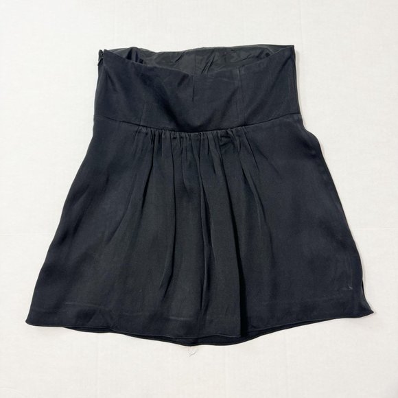 Banana Republic Sz 4 100% Silk Black Strapless Blouse - Picture 6 of 10